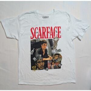 Scarface T-Shirt White Men’s Large Universal Studios Tony Montana Say Hello To